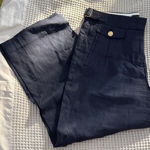 J. Crew Collection size 10P linen navy pants